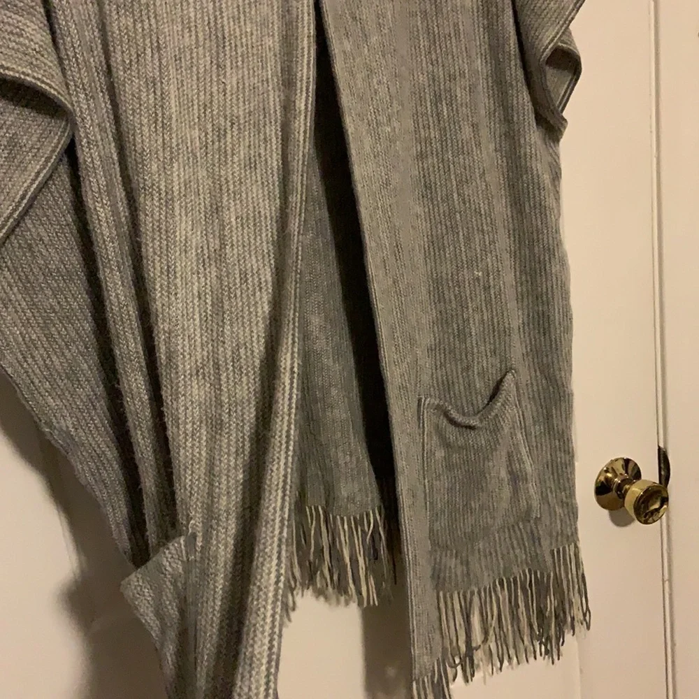 Knit Cowl Pullover Sweater w/ Fringe AS IS - Picture 7 of 9